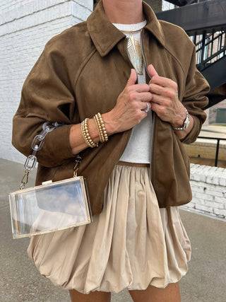Steve Madden | Mackey Chestnut Suede Jacket