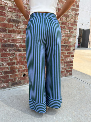 ENTRO | Boardwalk Breeze Wide-Leg Pants - Hunter Green