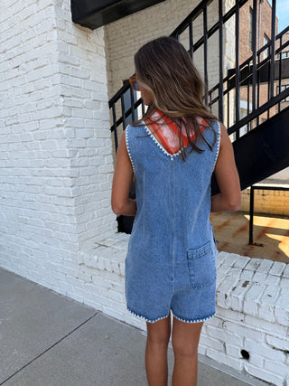 Easy Street Denim Romper