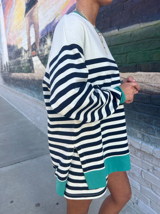 Z Supply | Layer Up Stripe Sweatshirt Eclipse
