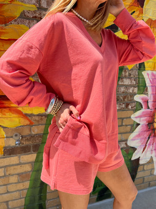 Z Supply | Modern V Neck Weekender Persimmon