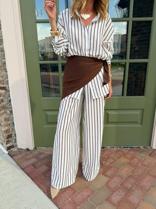 Minka Striped Set Brown Combo