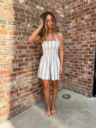 Sadie & Sage | Sweetgrass Stripe  Romper