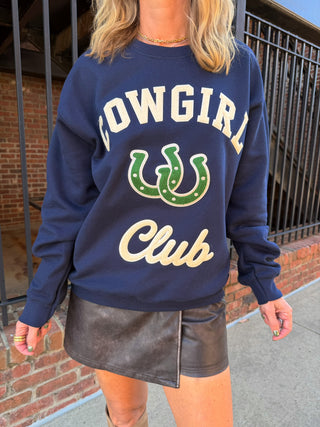 Cowgirl Club Patched Crewneck