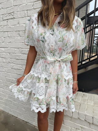 INA | Romance White Floral Dress