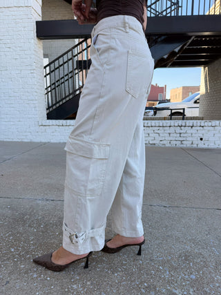 Arden Cargo Pants Cream