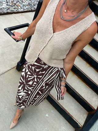 MIOU MUSE | Palm Print Skirt