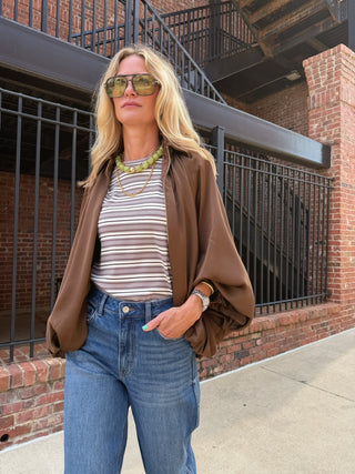Gigi Balloon Bomber | Brown