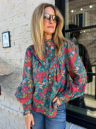 Angela Yoke Collar Blouse