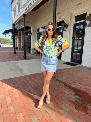 Daze Denim | Malibu Mini Skirt in Obviously Vintage