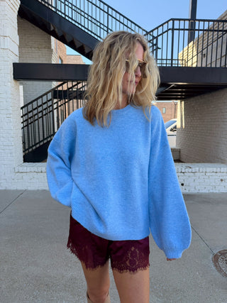 Elowyn Balloon Sweater Sky