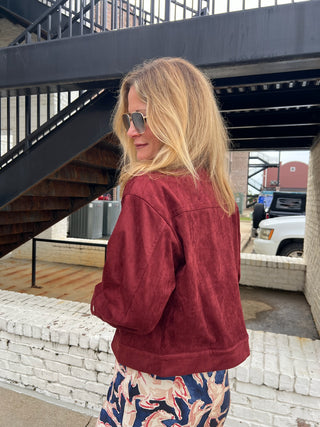 NEEDIi | Nora Suede Jacket Wine