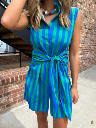 GLAM | Kelly Stripe Dress | Green