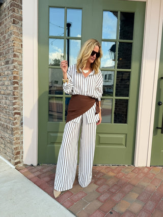 Minka Striped Set Brown Combo