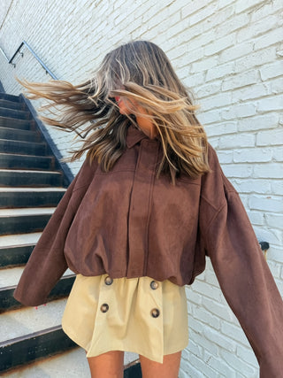 Cambria Suede Jacket Chocolate