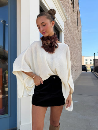 Nina Corduroy Skort Black