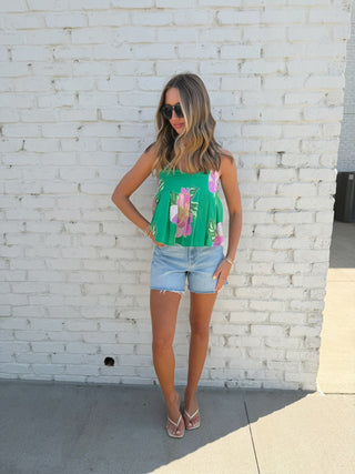 THML | Kia Floral Pleat Tank