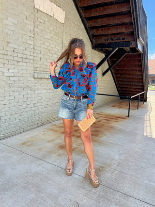OLIVACEOUS | Rosette Blouse