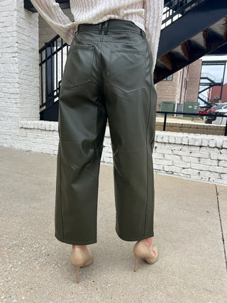 Baylor Olive Pleather Barrels