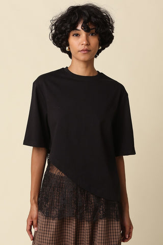 Olivaceous | Jade Lace Trim Top Black