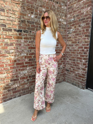 ENTRO | Wildflower Meadow Pants - Ecru