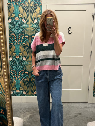 EESOME| The Mabry Sweater Knit Pink/Multi