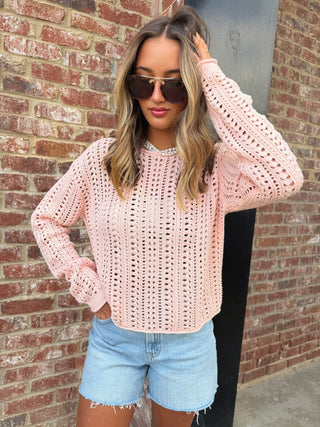 Z SUPPLY |  Upland Crochet Sweater Bellini