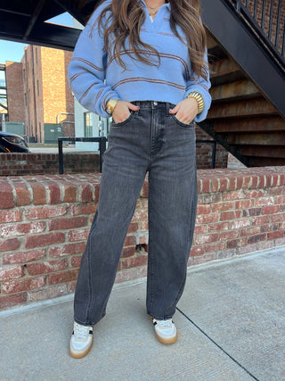 Daze | Westward Barrel Leg in Night Life Vintage