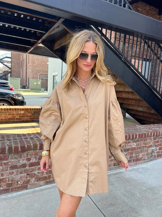 HEYSON | The Modern Ease Poplin Shirt Dress