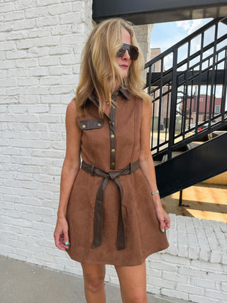 Augustine Suede Dress