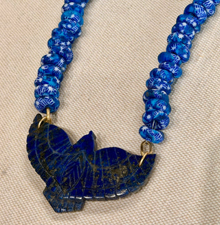 AMULET | African Beads + Large Stone Thunderbird
