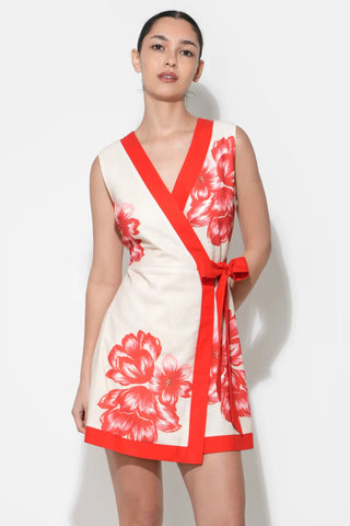 ADELYN RAE | Amara Faux Wrap Mini Dress
