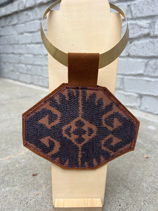 Orijinal | Kilim Pendant Necklace Brass v9