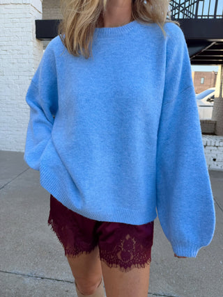 Elowyn Balloon Sweater Sky