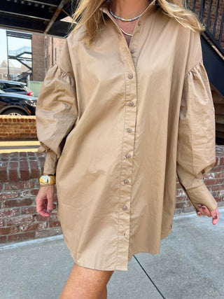 HEYSON | The Modern Ease Poplin Shirt Dress