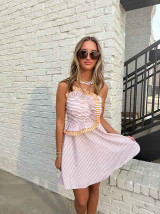 Just Peachy Stripe Dress
