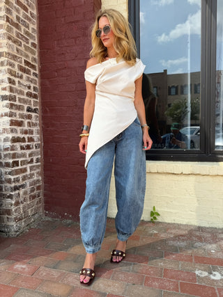 Maisie Denim Jogger Pants | Denim