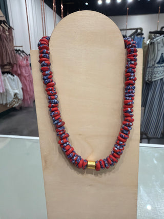 Amulet | African Clay Beads + Spacer