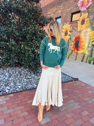 Olivaceous | Sallie Maxi Skirt Natural