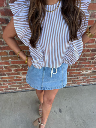 Deluc | Cesar Top Stripe Tan