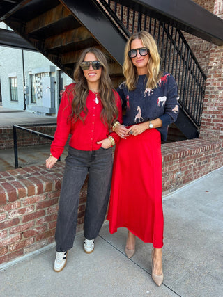 Z Supply | Northpointe Midi Skirt Festive Red