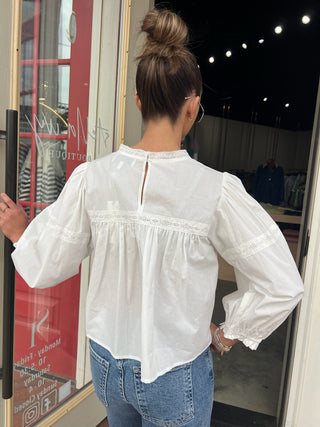 Carmena Lace Trim Top