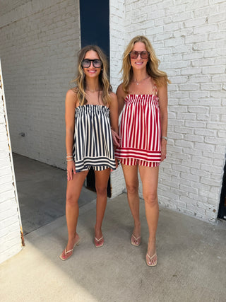Harbor Stripes Set Red