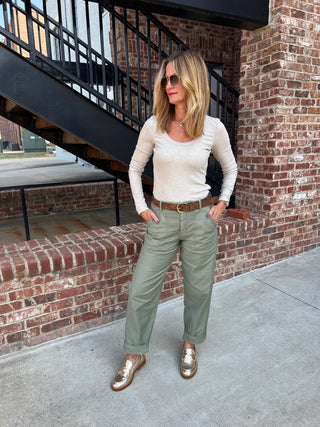 Z Supply | Second Skin Scoop Neck Top Oatmeal Heather