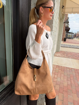 Billini | Lamarr Shoulder Bag Sandstone Suede