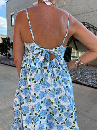 THML| Howdy Hydrangea Dress Lt. Blue