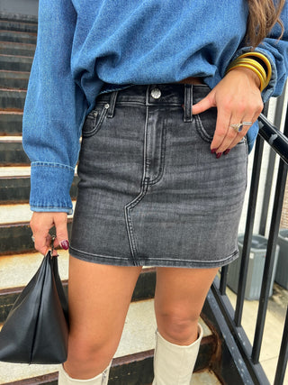Daze Denim | Malibu Mini Skirt in Spade