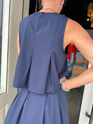 SADIE & SAGE | Navy Ocean Calls Pleat Set