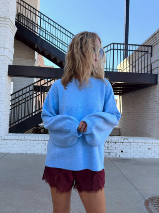 Elowyn Balloon Sweater Sky
