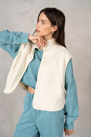 Lalamia | Ira Cotton Loop Terry Vest Butter